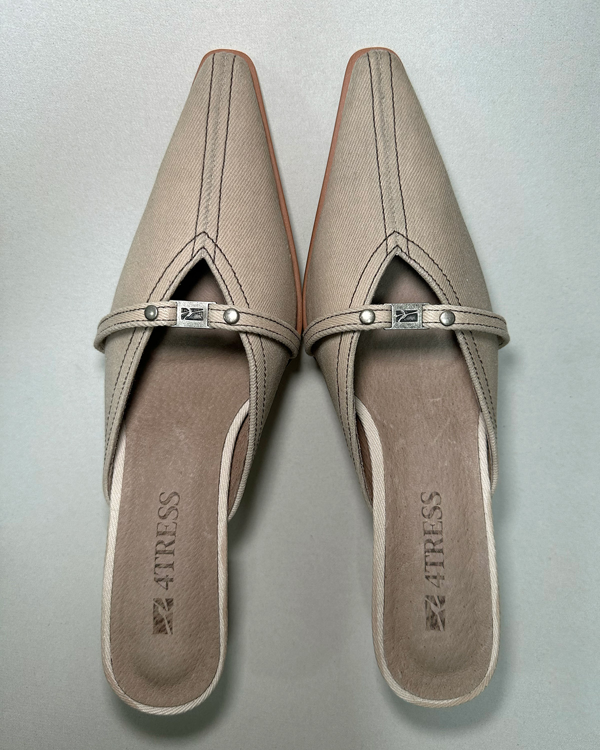 WAXED MULES 01 BEIGE | Refurb | Size 245
