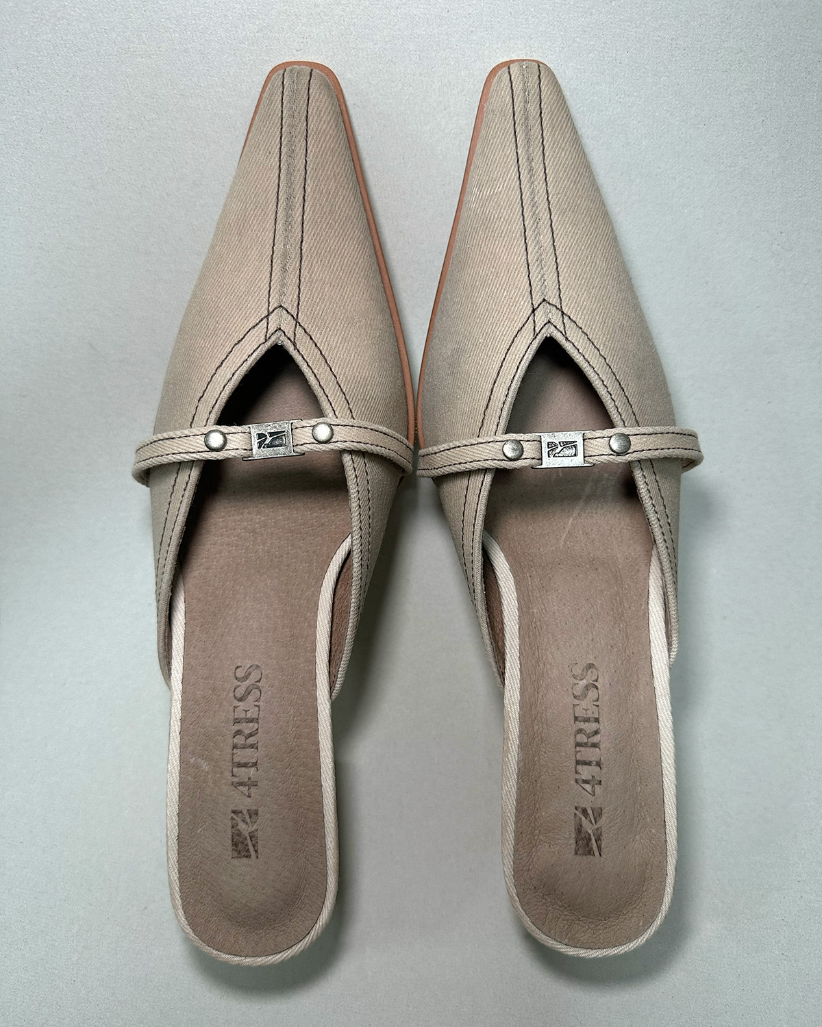 WAXED MULES 01 BEIGE | Refurb | Size 245