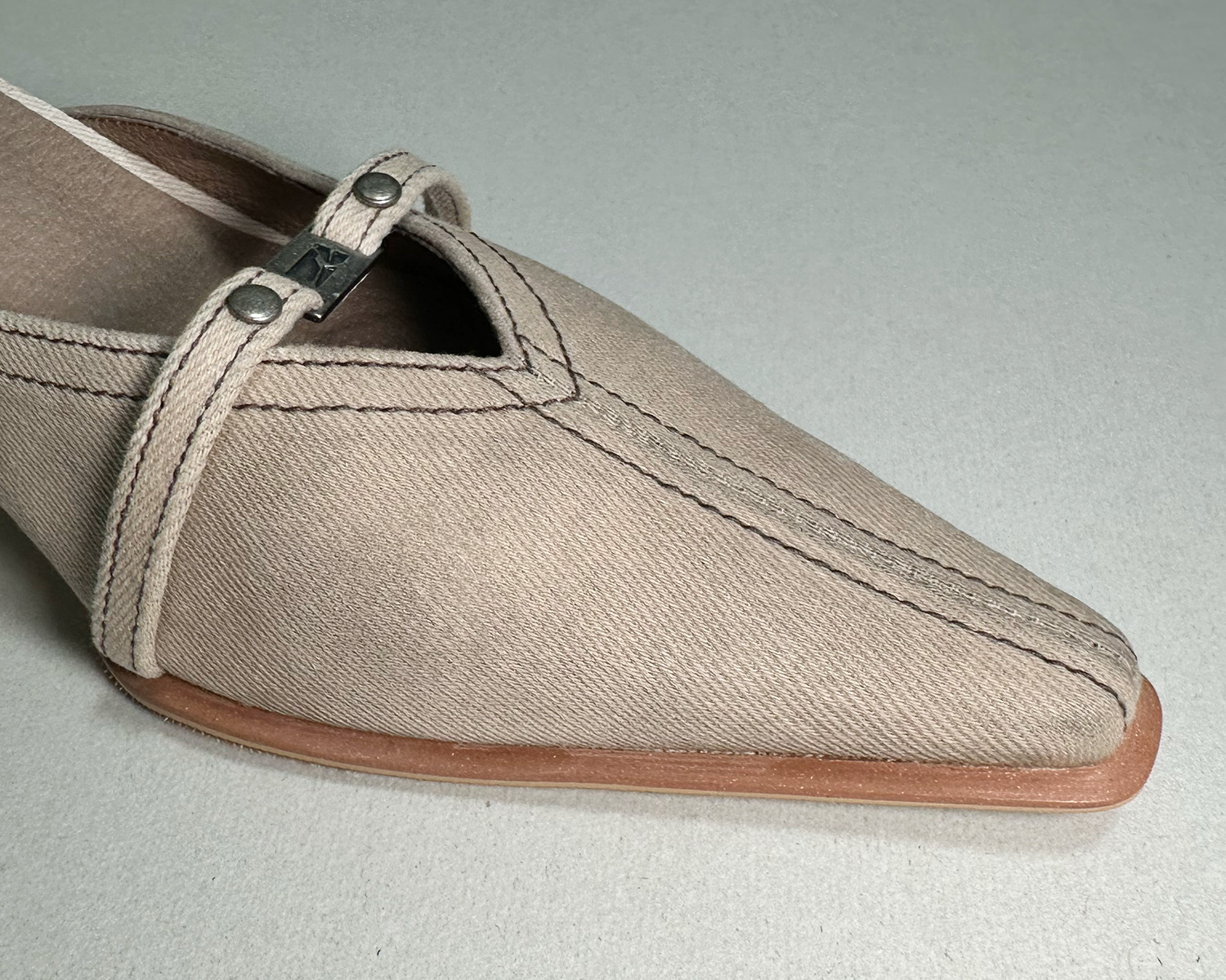 WAXED MULES 01 BEIGE | Refurb | Size 235
