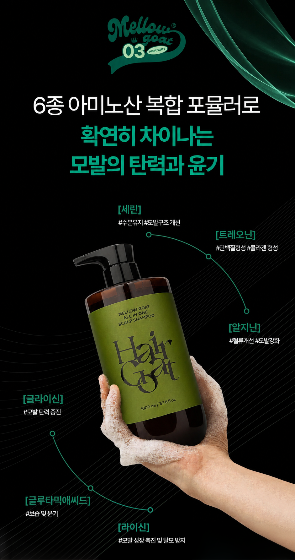 [멜로우고트] 토스테아 프리미엄 탈모샴푸 1000ml