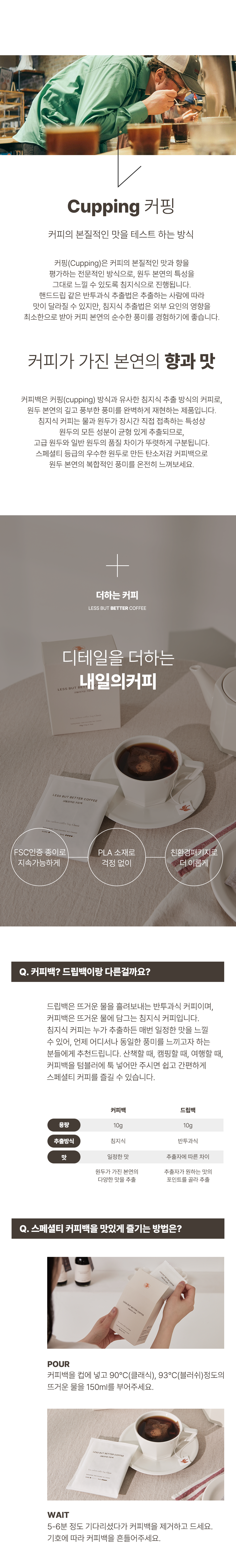 [내일의커피] 커피백 보자기 선물세트 (14개입)
