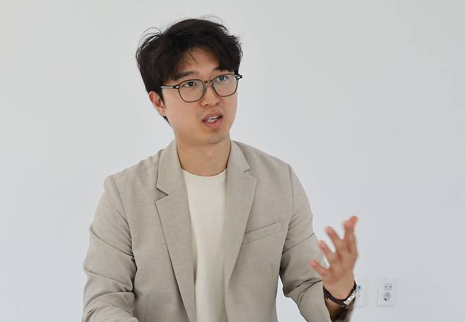 박준길 로카101 대표가 지난 2일 서울 광진구 광진경제허브센터에서 세계일보와 만나 인터뷰를 하고 있다. 이제원 기자