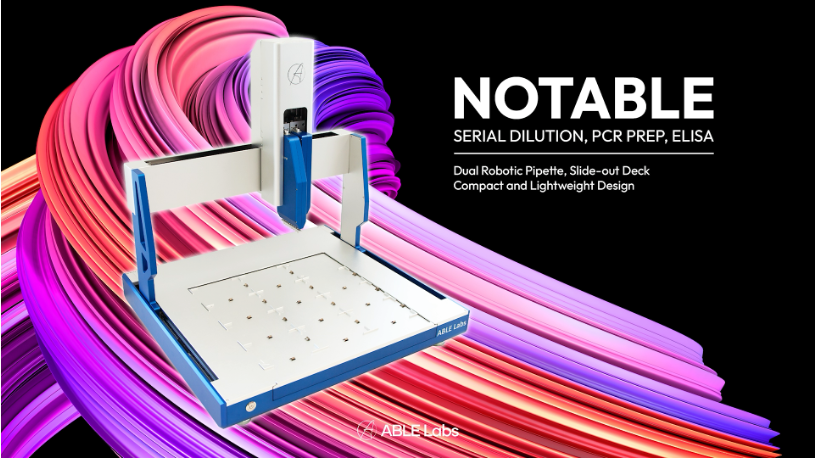 A compact, easy to use liquid handling robot, NOTABLE