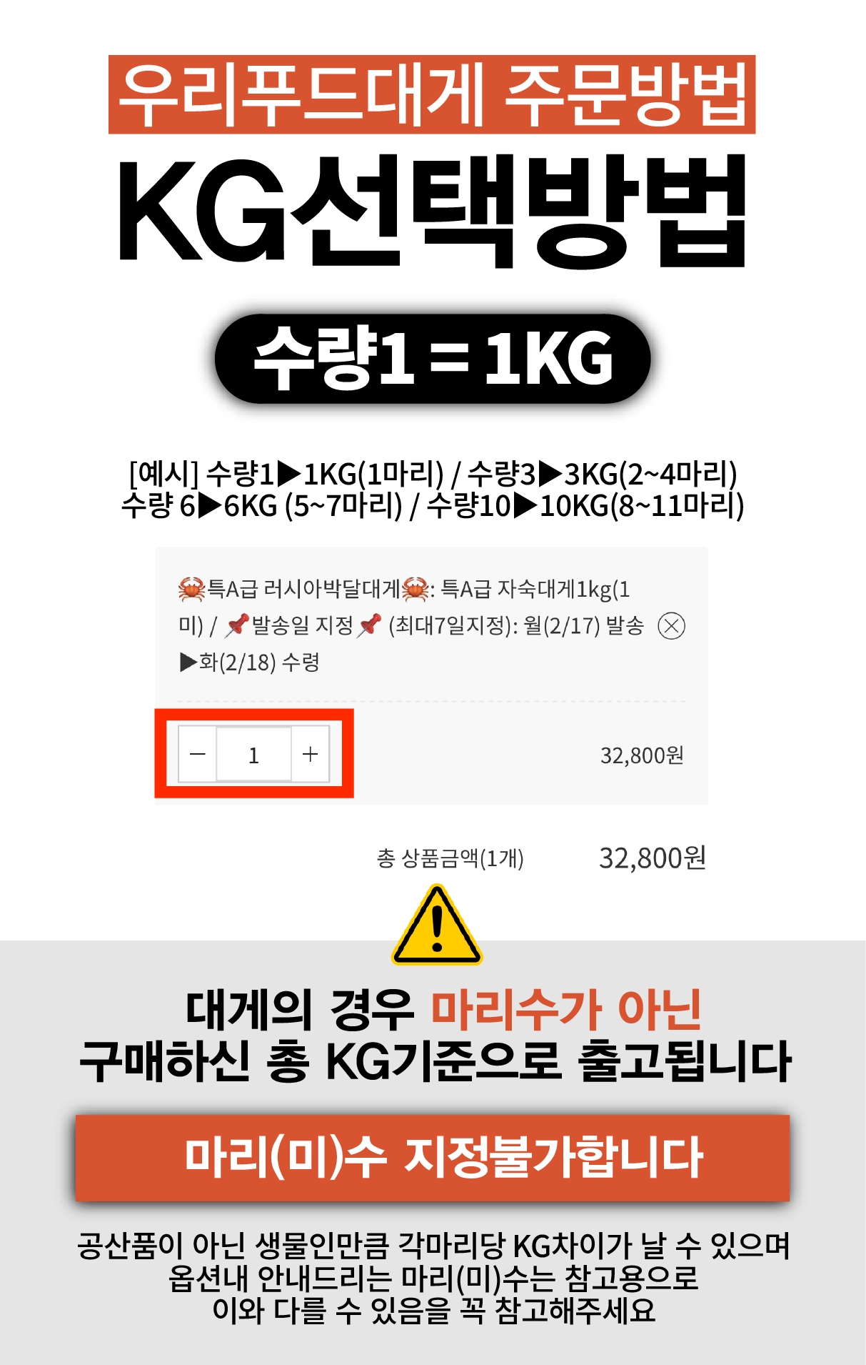 특A급 살아있는 러시아 활대게 1kg (활/자숙선택)