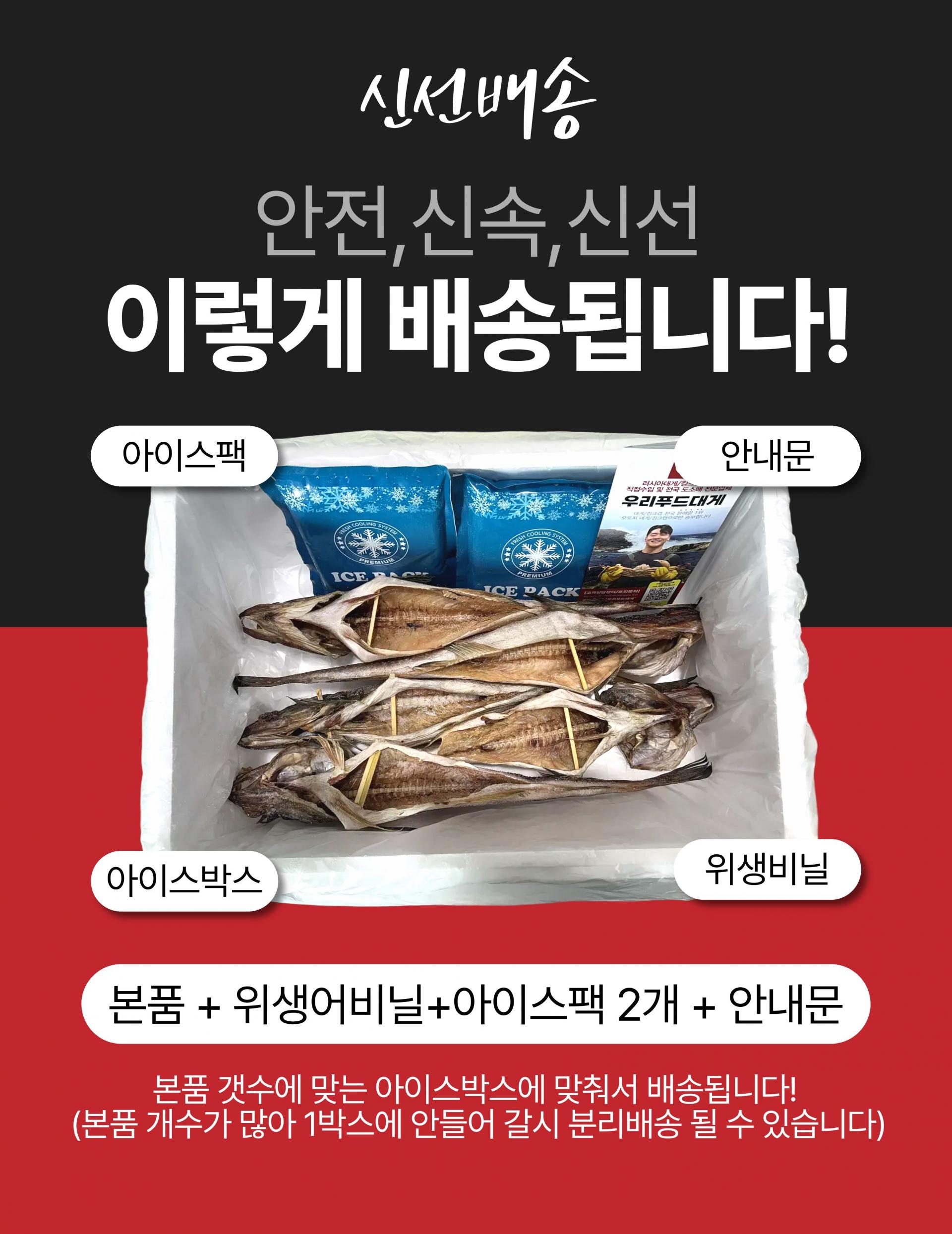 두툼하고 쫄깃한 속초 반건조 손질 코다리 명태 1마리