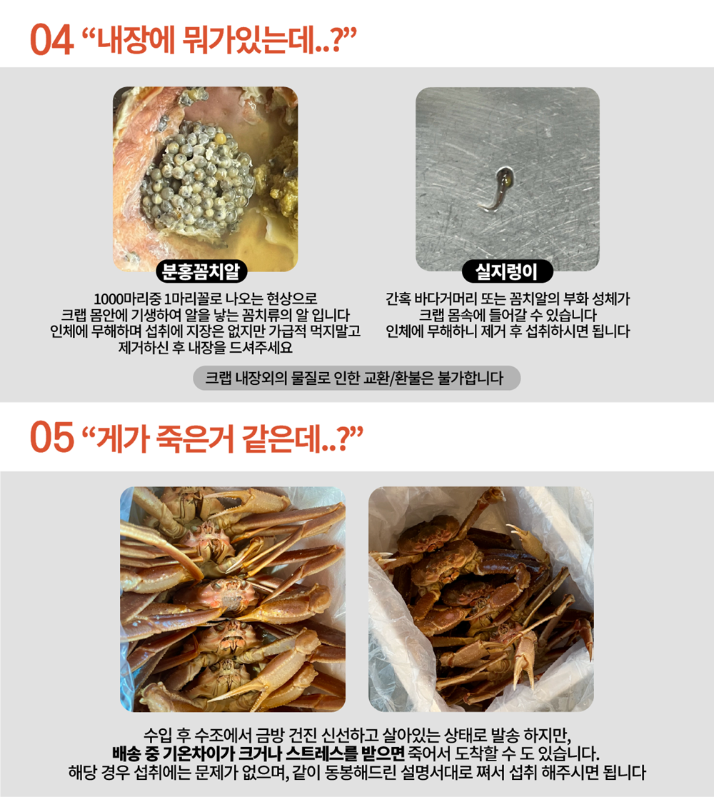 러시아 자숙대게 게다리만 1kg