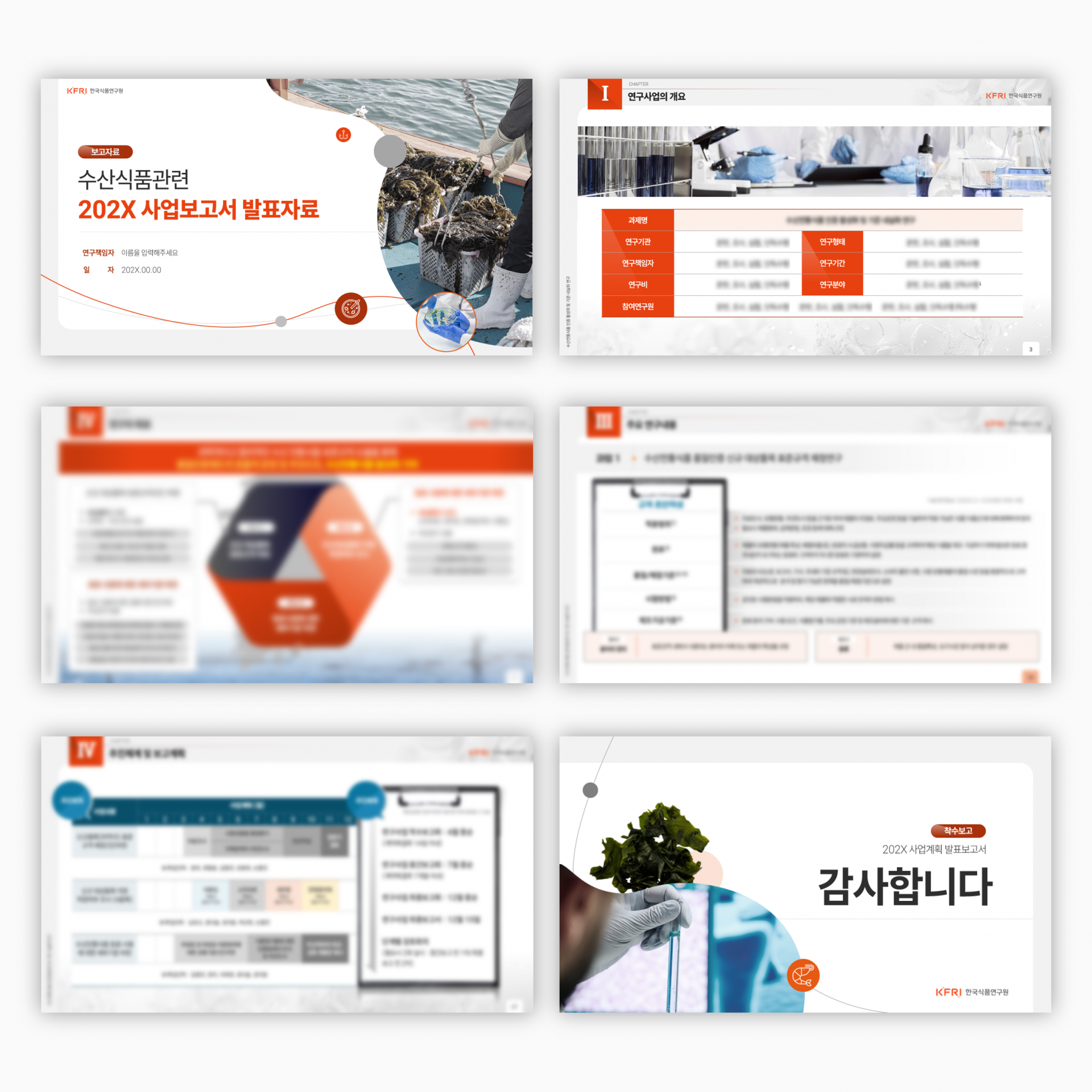 한국식품연구원 평가자료 사업계획서 PPT제작 상세