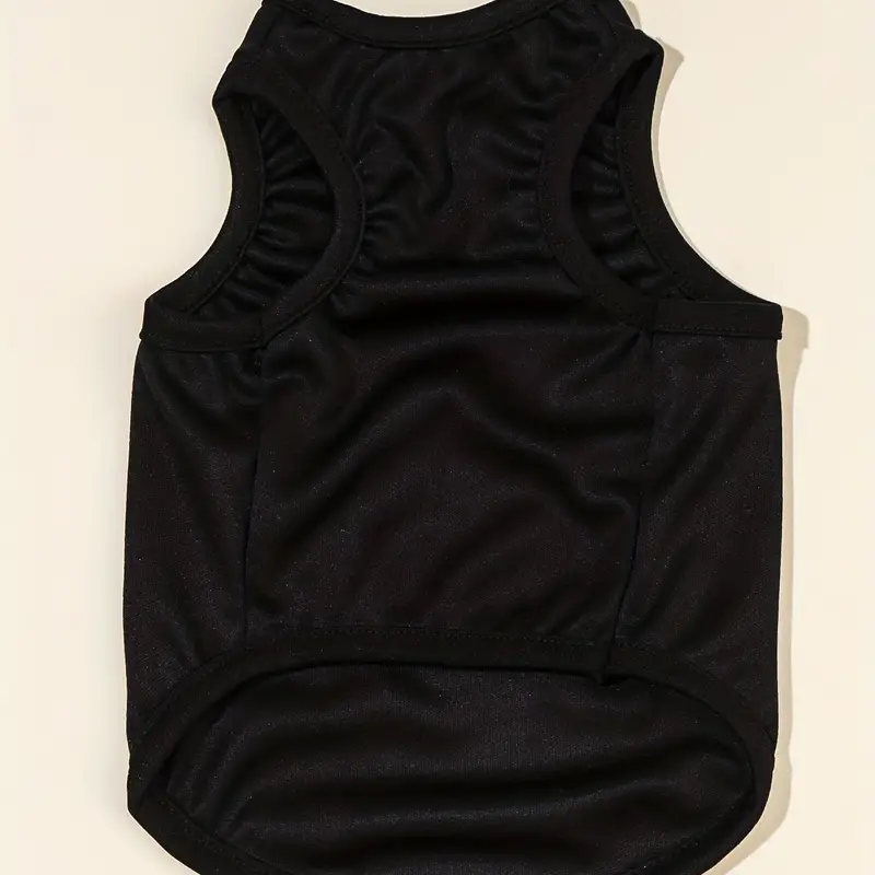 고양이와 개 천을 위한 엄마의 작은 남자 슬로건이 있는 1pc 애완 동물 프린트 조끼 세부 정보 6