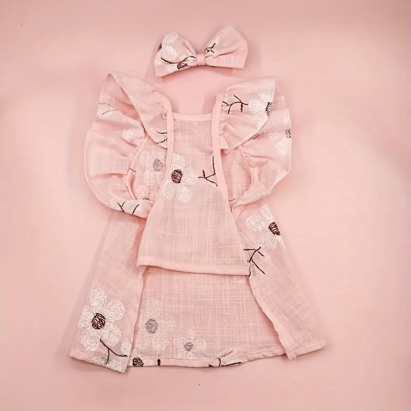 귀여운 개 드레스, 꽃 그래픽 개 치마, 작은 개용 봄과 여름 옷 프린세스 스타일 드레스 세부 정보 4