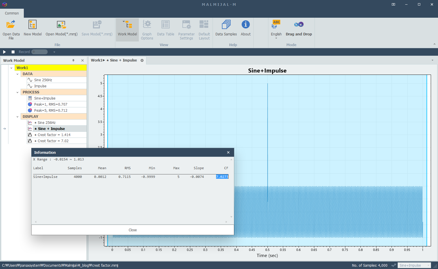 More intuitive and accurate method to check CF(Crest Factor) in MALMIJAL, Ctrl+Shift+Click+Drag&Drop all range