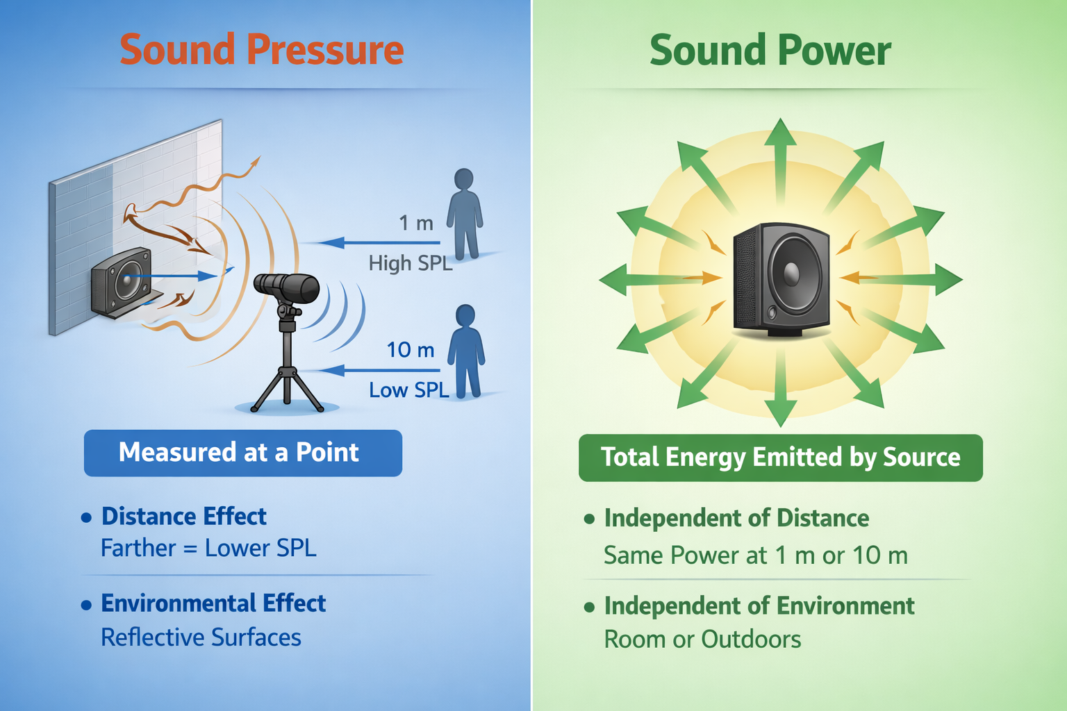 sound pressure vs. sound power