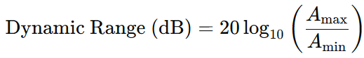 dynamic range formular