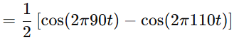 Multiplication of two Sine waves
