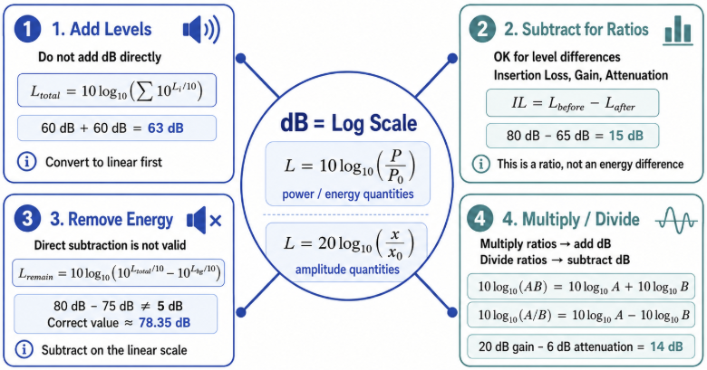 dB arithmetic concept