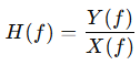 FRF expression in output/input form