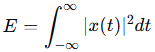 total energy in continous time