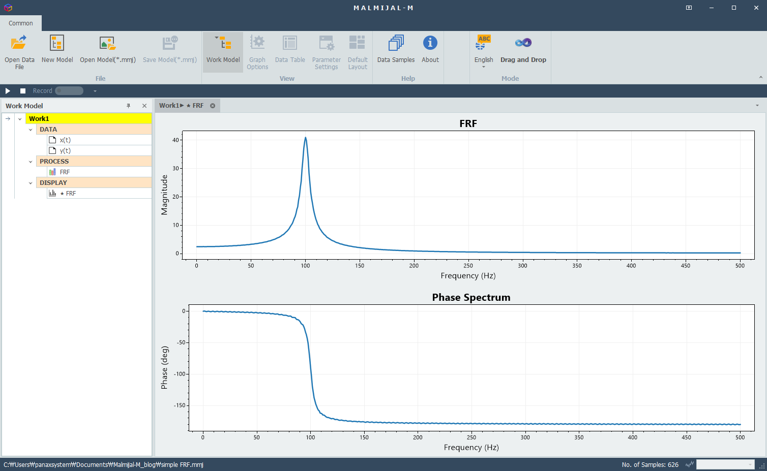FRF of noisy input and output