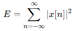total energy in discrete time