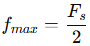 Maximum representable frequency