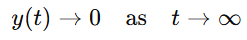 asymptotic stability condition