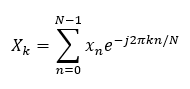 Discrete Fourier Transform(DFT) formula