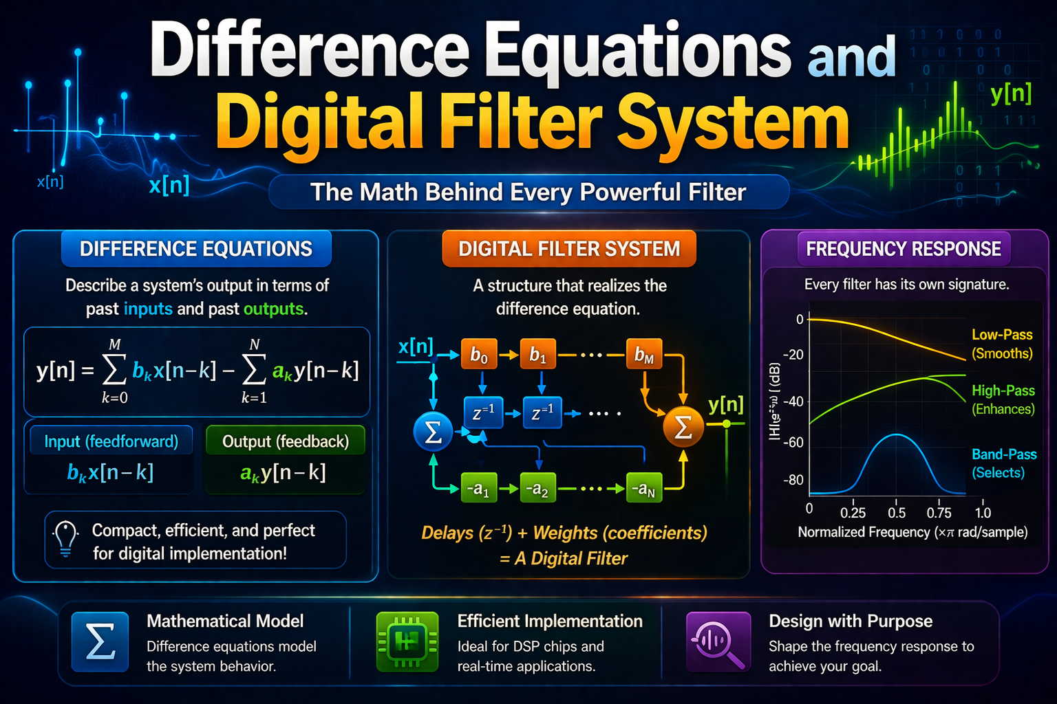Difference Equations and Digital Filter System