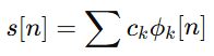 signal can be a weighted sum of basis functions