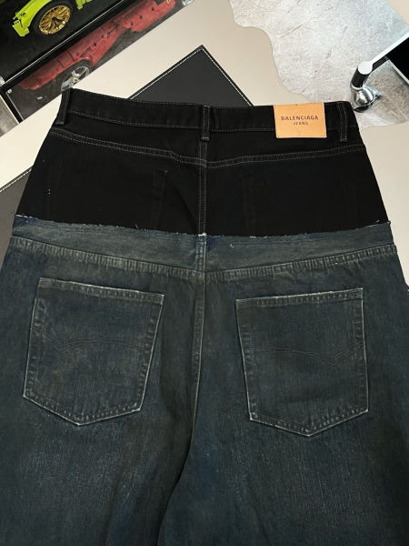 발렌시아가 컷업 배치 팬츠