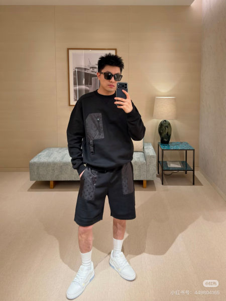 루이비통 모노그램 아플리케 드로스트링 쇼츠