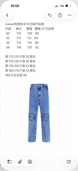 로에베 자수 워싱 디스트레스드 데님 진(2color)