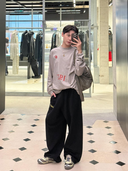 발렌시아가 테이프 그래피티 팬츠