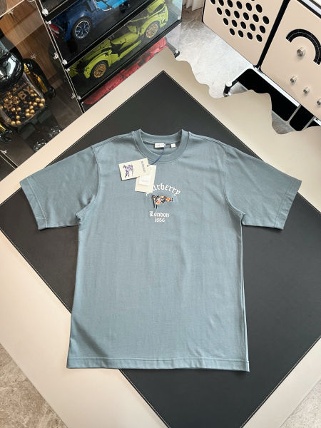 버버리 체크 플래그 로고 코튼 티셔츠(3color)