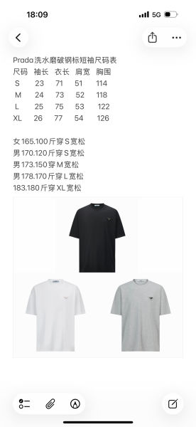 프라다 워싱 내추럴 디스트레스드 반팔티(3color)