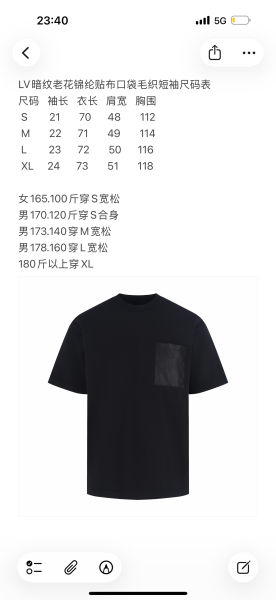루이비통 모노그램 캔버스 니트 반팔 셔츠