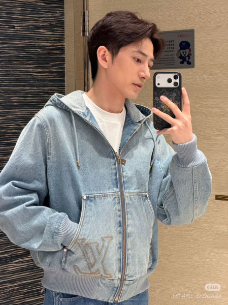 루이비통 후드 데님 자켓