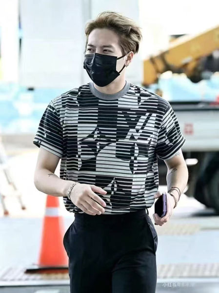 루이비통 옵티컬 일루전 스트라이프 니트 반팔티