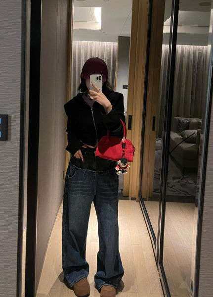 발렌시아가 컷업 배치 팬츠
