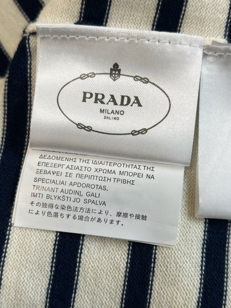 프라다 스트라이프 코튼 반팔티