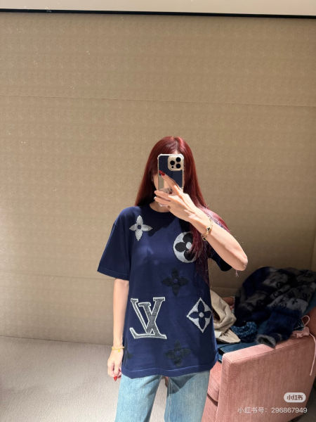 루이비통 모노그램 인타르시아 니트 반팔티