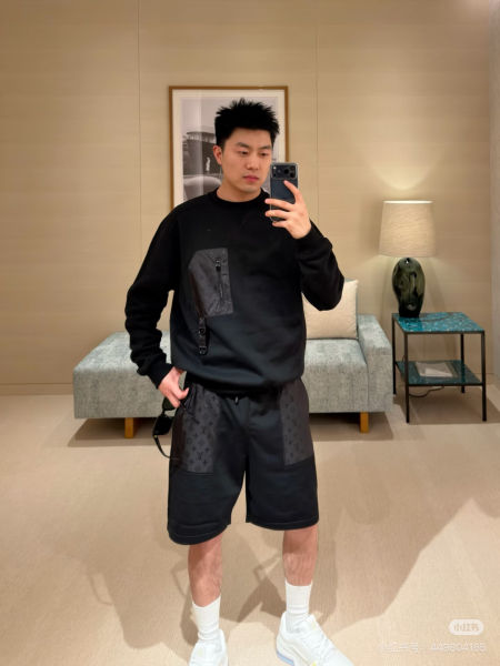 루이비통 모노그램 아플리케 드로스트링 쇼츠