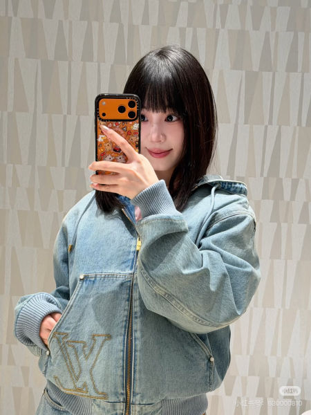루이비통 후드 데님 자켓