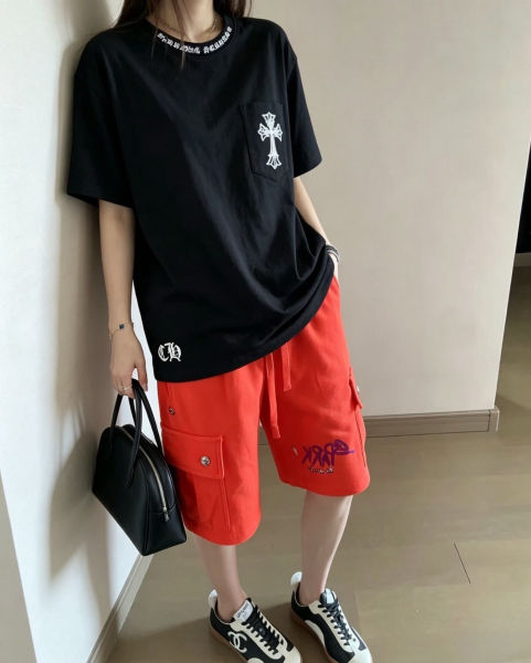 크롬하츠 클래식 크로스 프린트 반팔티