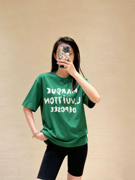 루이비통 5D 자수 반팔티(2color)