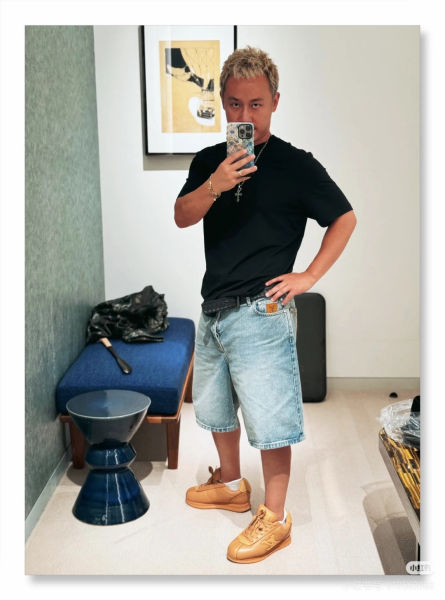 루이비통 포켓 로고 데님 쇼츠