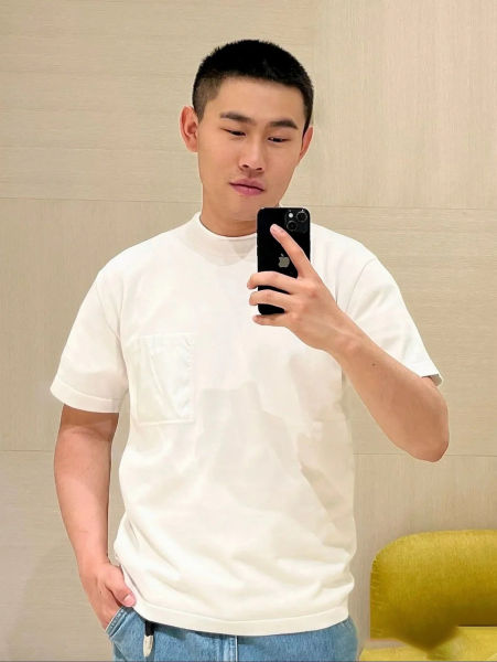 루이비통 모노그램 캔버스 니트 반팔 셔츠