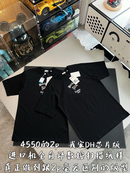 버버리 체크 플래그 로고 코튼 티셔츠(3color)