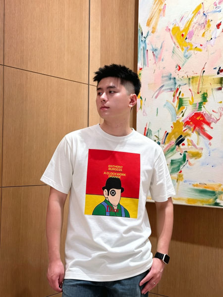 디올 북 커버 프린트 반팔티