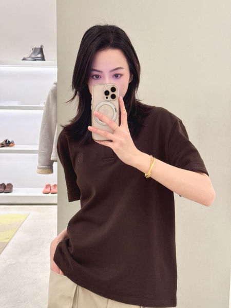 로에베 아나그램 코튼 피케 폴로 셔츠