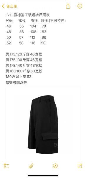 루이비통 라벨 카고 쇼츠