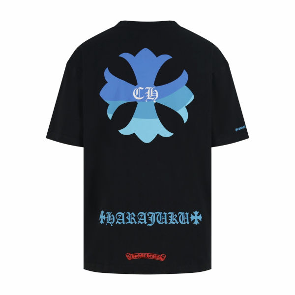 크롬하츠 블루 크로스 프린트 반팔티(2color)